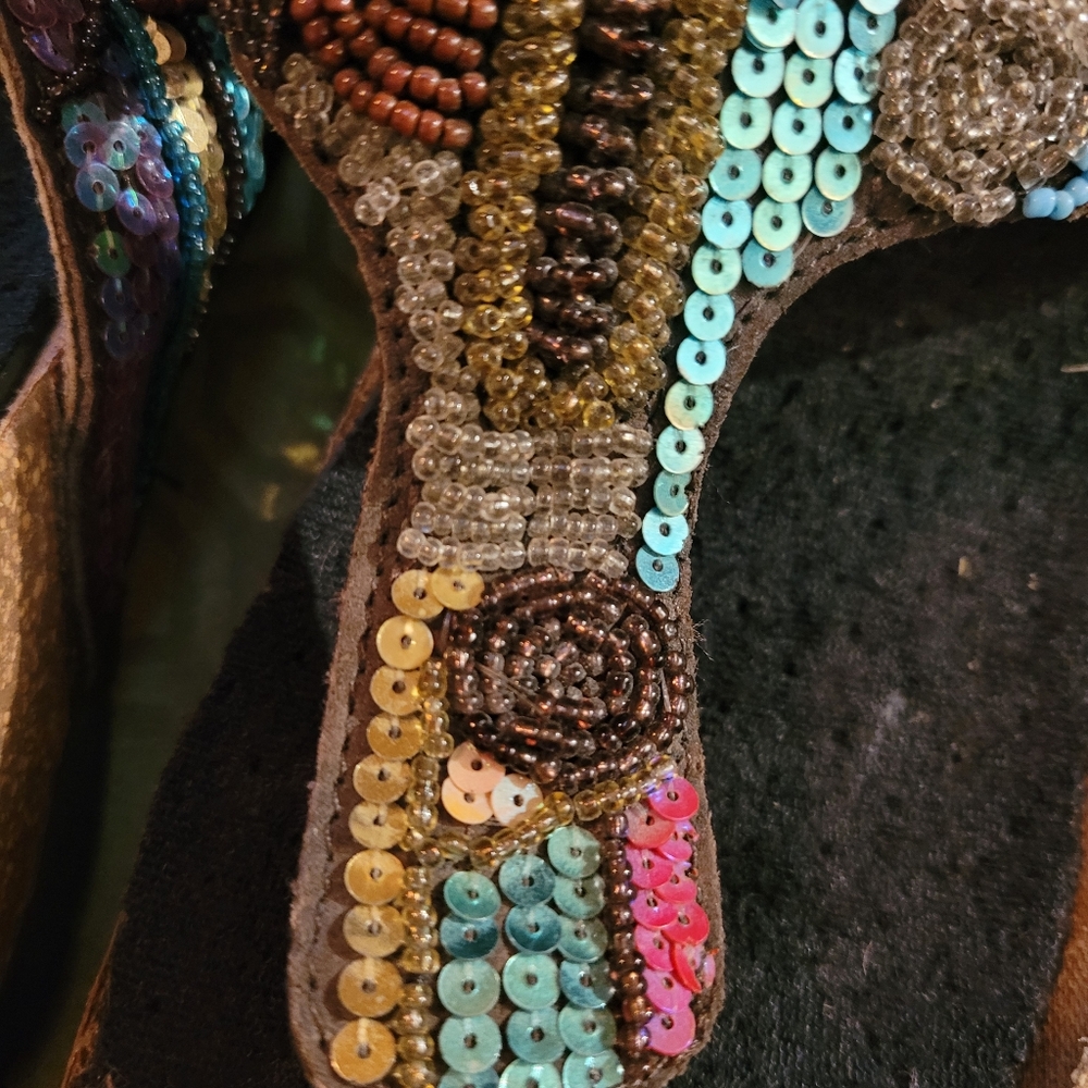 Colorful Beaded Sandals